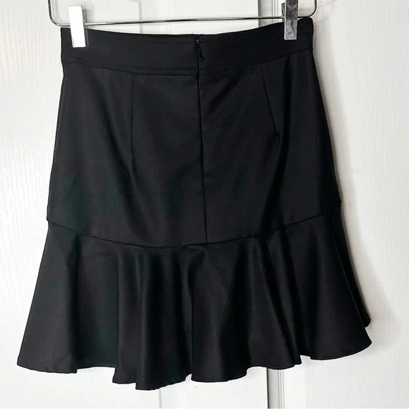 NWT Veronica Beard Black Morrison Sailor Flounce Mini Skirt Size 0 - Picture 5 of 11
